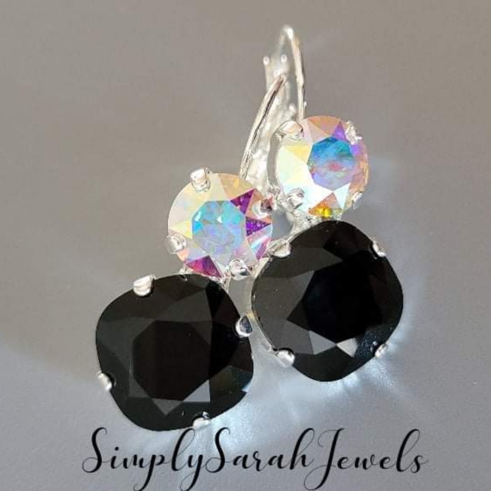 Austrian Crystal Earrings in Silver